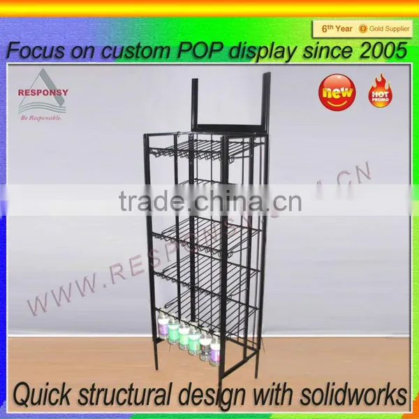 Cost-saving Muti-tiers Beverage Metal Wire Racks Display Shelf photo-5