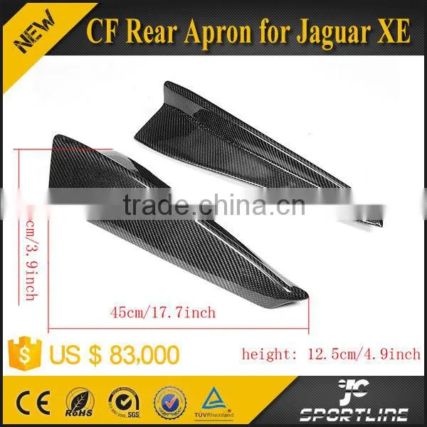 JC Sportline Car Carbon Fiber Auto Rear Splitter Apron Flps for Jaguar XE 2015 2016