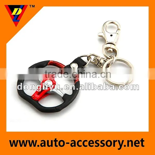 Decorative Material Car Wheel Keyrings With Custom Logo