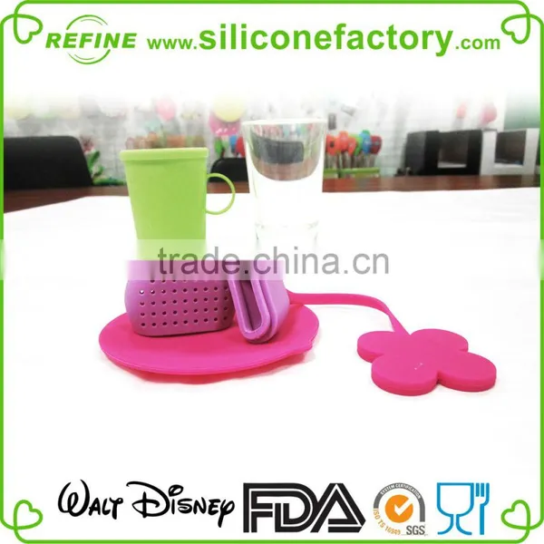 Existing Molds! 2015 Food Grade Eco-friendly Silicone Stawberry Shape Tea Infuser With Cup Lid photo-5