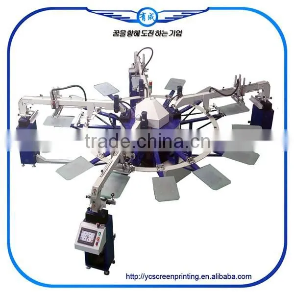 Automatic 8 Color Octopus Garment Silk Screen Printing Machine For Sale photo-3