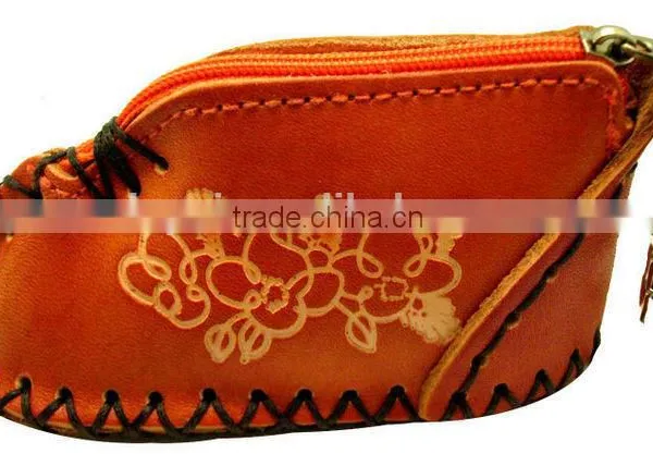 Wholesales Genuine Leather Coin Purse/ Wallet Handmade Leather Coin Purse Customized Leather Coin Purse