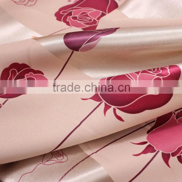 Modern Flower Style Shiny Polyester Fabric photo-2