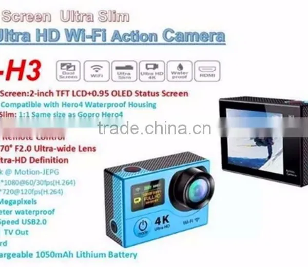 Manufacturer Dual Display WIFI HD 4K WIFI Action Camera H3R photo-6