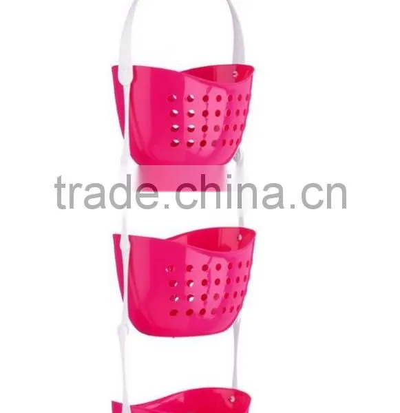 Bathroom Accessory Shower Caddy 3 Tier Basket Rack Shampoo Storage Hook Hanging photo-5
