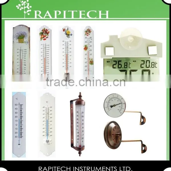 Gardening Indoor Outdoor Plastic Wooden Metal Wall Thermometer photo-3