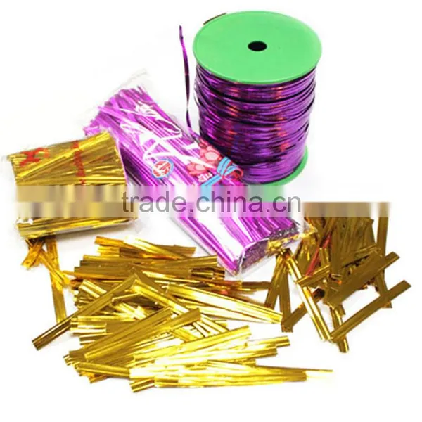 Shiny Metallic Twist Tie Pet Gift Wrapping Magic Tape photo-5
