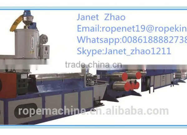 Plastic danline filament extruding production line/PP yarn extruder Janet:ropenet19@ropeking.com