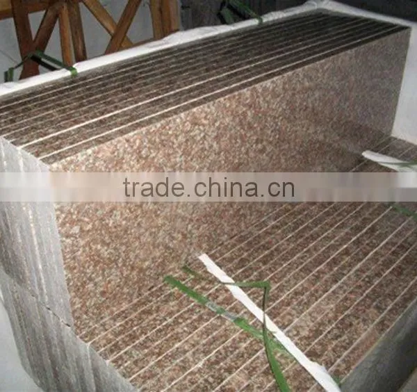 G687 Peach Red Indoor Granite Stair Steps Polished Bevelled photo-6