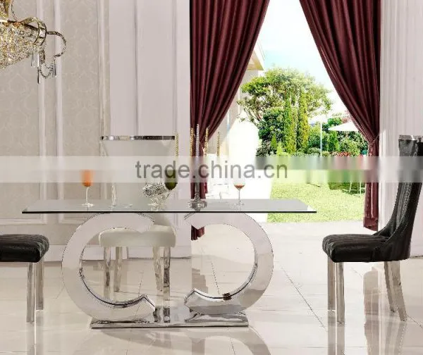 TH286-1 Home Furniture Tempered Glass Top Dining Set photo-4