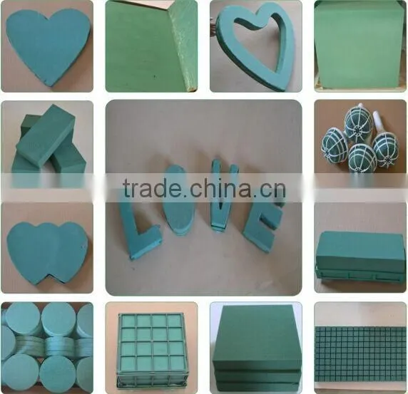 Wet Green Floral Foam Letters With Plastic Case photo-2