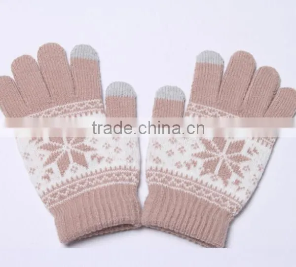 New Octagonal Flower Touch Sensor Gloves Winter Warm Touch Sensing Gloves photo-4