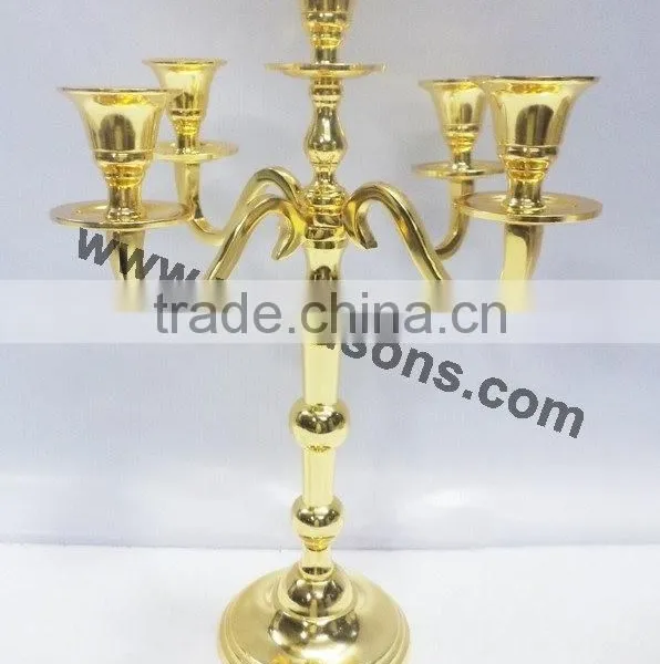 Wedding Centerpieces Gold Plated Candelabra photo-5