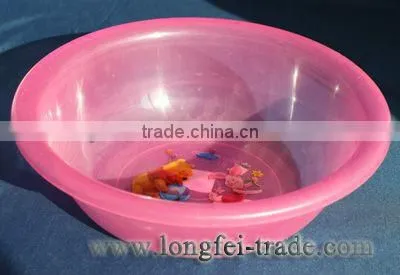 Household Pink Round Plastic Wash Basin
