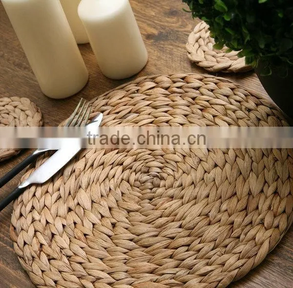 Water Hyacinth Placemat / Non Toxic Round Plate photo-4