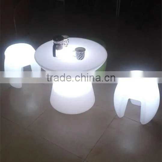 Remote Control Rechargeable RGB Color LED Furniture Modern Coffee Shop Table and Chair photo-2
