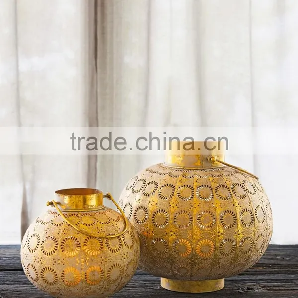 Hanging Vintage Candle Lantern Large Candle Holder photo-2