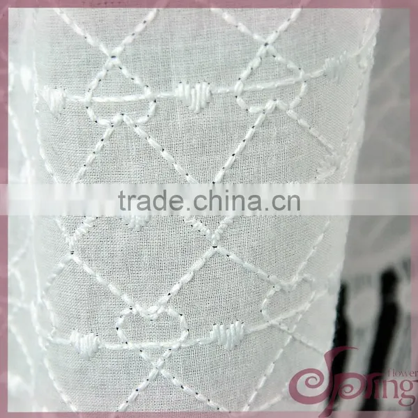 Hollow-out Graceful Embroidery Design Tassel Fringe Cotton Fabric Lace photo-4