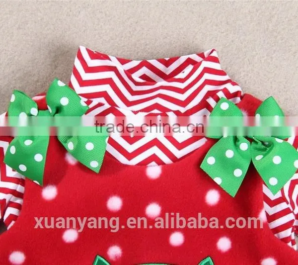 Christmas Boutique Hot Sale Penguin Applique Girl Gift Outfit photo-3