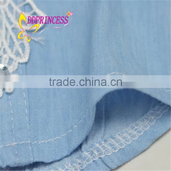 2015 Fashion Blue Cowboy Girl Suit Cowboy Set for Baby Girl Children photo-4