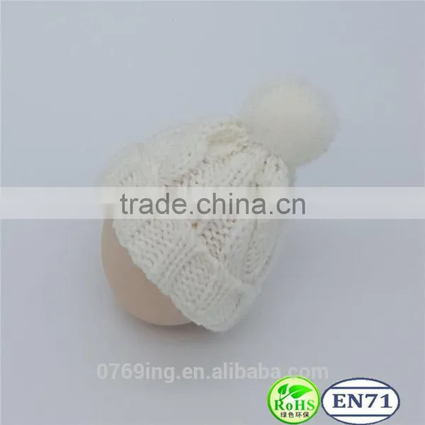 Custom Pom-Pom Knit Hat Decoration Mini Hat Funny Knit Winter Hats photo-6