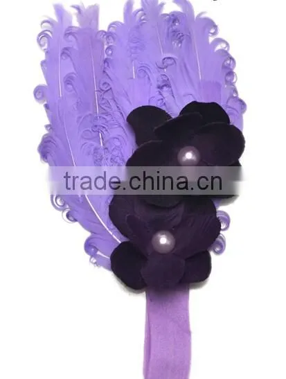 F40607A Fashion Elegant Hairbands Colorful Feathers Diamond Beautiful Girls Headband photo-4