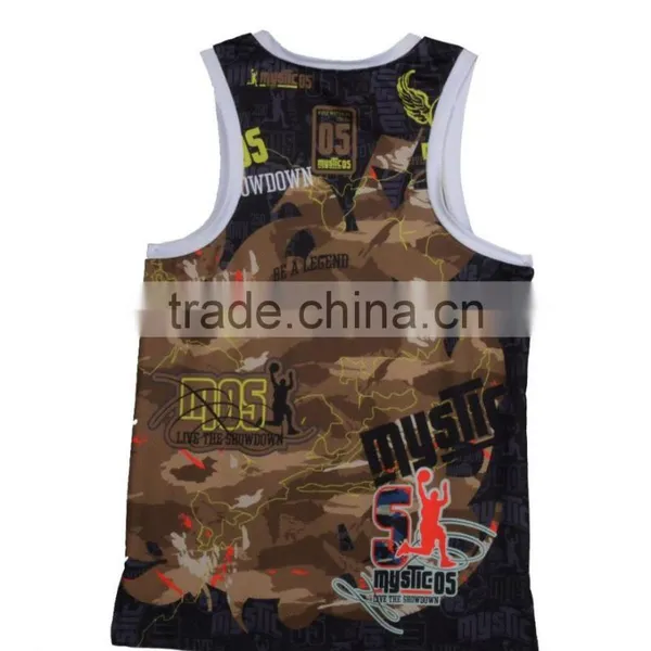 Mens New Dry Fit Polyester Sublimation Basketball Jersey Uniform Design photo-2