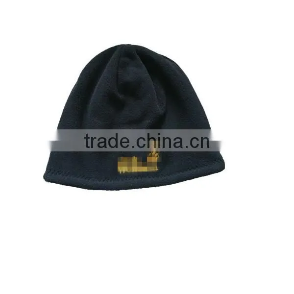 Custom Embroidery Slouch Polar Fleece Knitted Beanie Hat photo-5