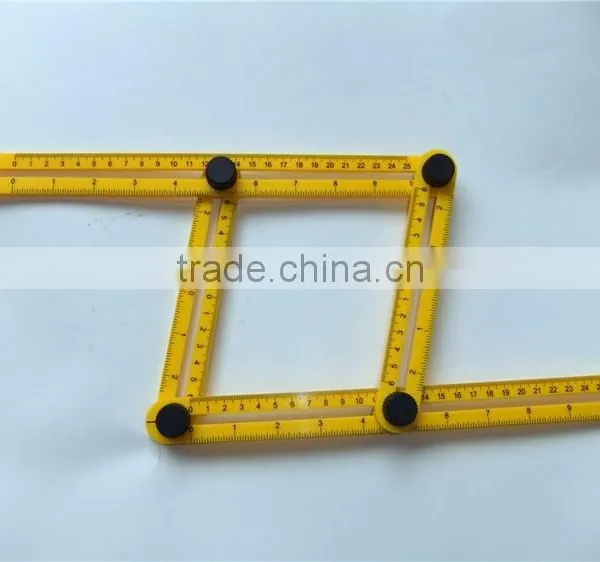 Plastic Activity Folding Multi-Angle Measuring Ruler 5Cm Steel Angle Sliding Four Folding Ruler photo-3