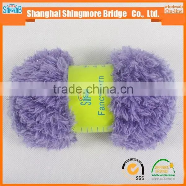 Shopping Knitting Yarns China Supplier Cheapest Price Wholesale 100% Nylon Feather Yarn Eyelash Yarn for Hand Knitting Scarf photo-3