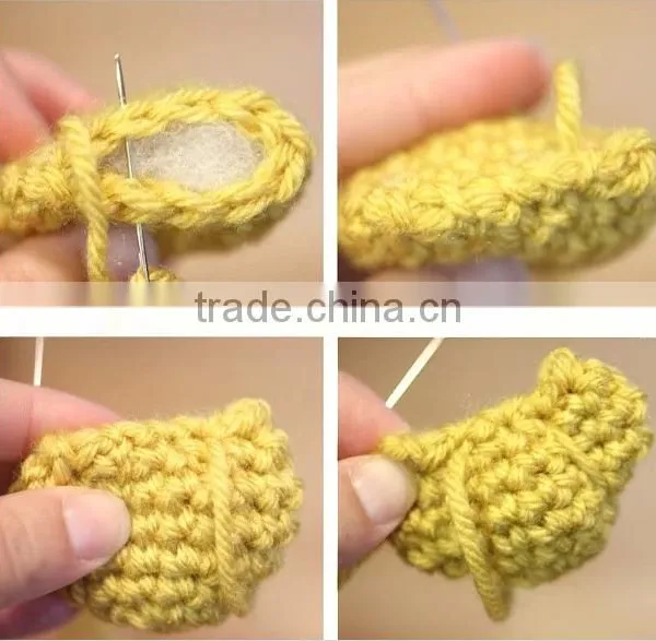 Hand Kntting Kit Crochet Animal Sets Crochet Owl Lovey Blanket Set photo-6