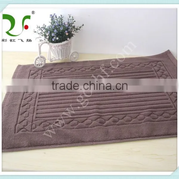 100% Cotton Custom Logo Bath Mat, Bathroom Floor Towel photo-2