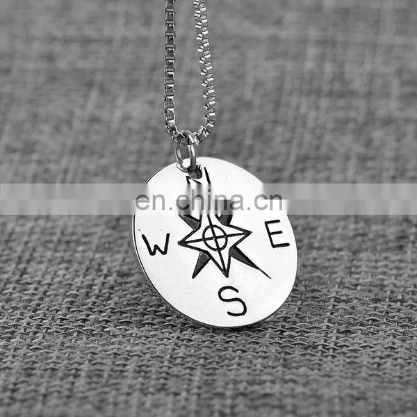 Tiny Nautical Ocean Sterling Silver Compass Charm Necklace Graduation Gift Pendant photo-3