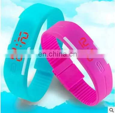 Wholesale Mix 10colors LED Touch Screen Bracelet Couple Tables Silicone Mini Electronic Watch New Fashion Men Women WATCH photo-2