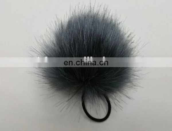 Fluffy and Cute Baby Elastic Hair Band With Faux Fur Ball photo-4