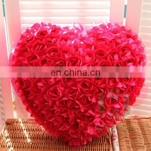 HI CE Latest Valentine's Day Gift Red Rose Silk Fabric Heart-shaped Wedding Stage Decoration With Flowers photo-2