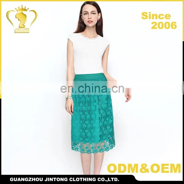 High Quality Elegant Women Long Lace Tulle Skirt