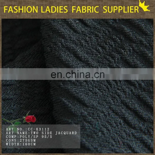 Polyester Knit Clothing New Jacquard Knitting Fabric Autumn Women Jacquard photo-6