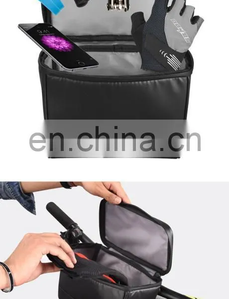 Bike Bag Bicycle With Adjustable Hooks Carrying Handle Reflective Trim and Large Pockets photo-4