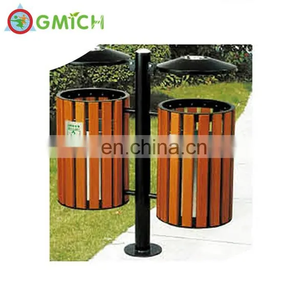Guangzhou Factory Wood Outdoor Trash Bin From China photo-5