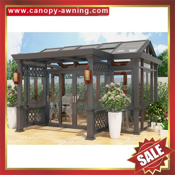 Outdoor Metal Alu Aluminum Sunroom,garden Glass Sun House Room Project,excellent Aluminium Framework,super Durable! photo-3