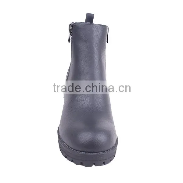 2016 New Arrival Fast Supplier Classic Available Make Your Own Mid Heel Zipper Boots photo-3