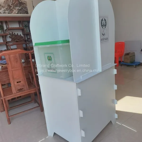 Chinese Cheap Price Standalone Corrugated PP PPC Plastic Voting Booth Individual Voting Box Wholesale