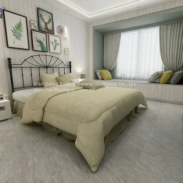 GKBM Greenpy MJ-S6013 Home Deco Fireproof Click Smoky Gray Stone Composite SPC Flooring photo-4