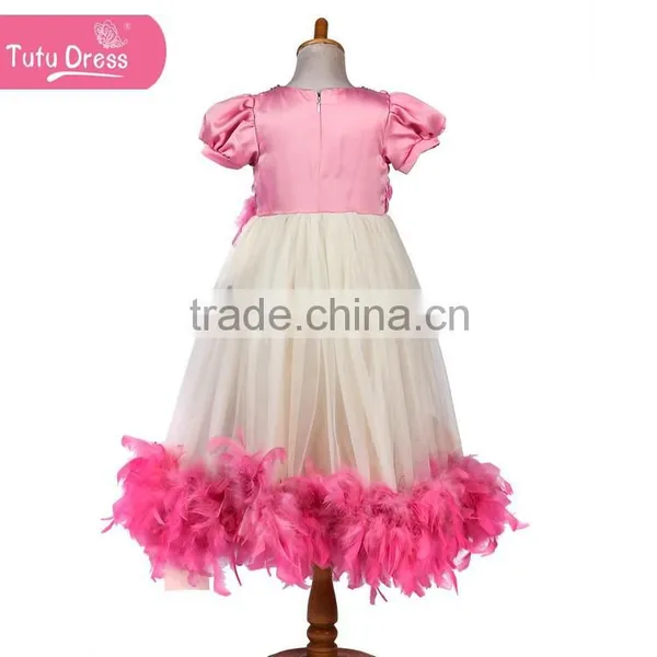 Feather Dress Flower Girl Dress Girls Birthday Dress Feather Dress Flower Girl Dress Baby Dress Couture Birthday Dress Quality Choice photo-2