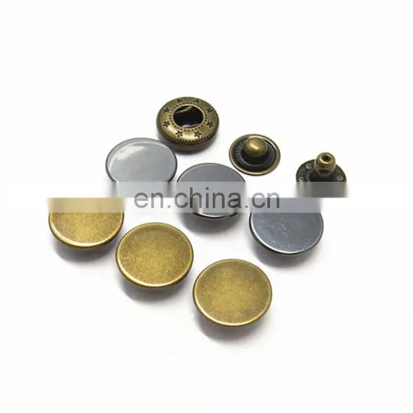 Custom 15mm Round Metal Press Stud Fasteners Buttons photo-4