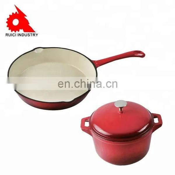 Manufacturing Enamel Coated Cookware Cast Metal Iron Pot photo-2