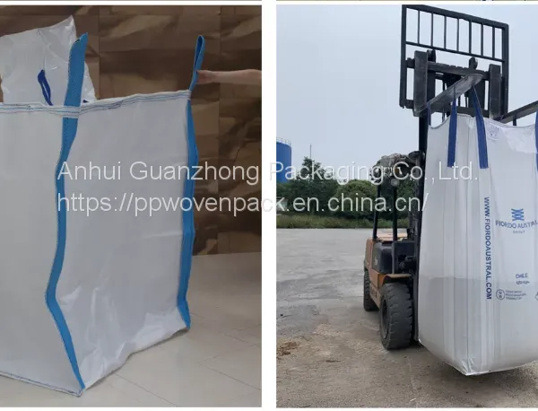 1000Kg 1.5 Ton 2 Tons Sling Container Bag Breathable Ventilated Fabric Fibc Big Bag For Bulk Firewood Sand Corn photo-4