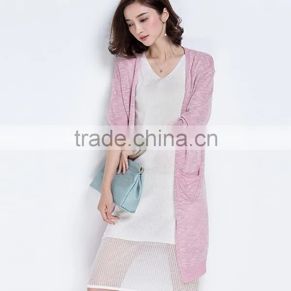 Spring Fashion Long Sleeves Cardigan Knit Sweater Casual Cardigan for Women photo-5