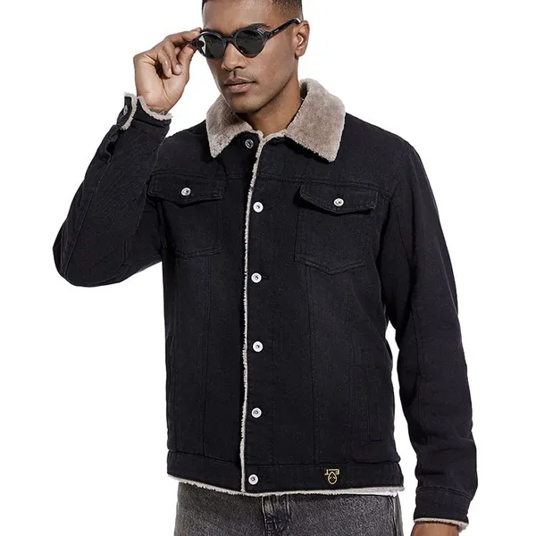 Winter Classic Casual Sport Plus Size Fleece Jacket Men's Jackets photo-5